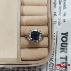 انگشتر زنانه نگیندار فری سایز رنگ نقره ای کد ANG191445W