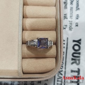 انگشتر زنانه نگیندار فری سایز رنگ نقره ای کد ANG191447W