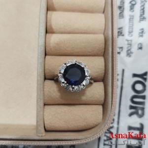 انگشتر زنانه نگیندار فری سایز رنگ نقره ای کد ANG191448W