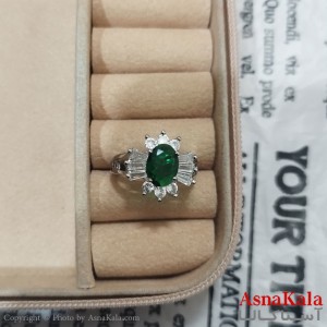 انگشتر زنانه نگیندار فری سایز رنگ نقره ای کد ANG191449W