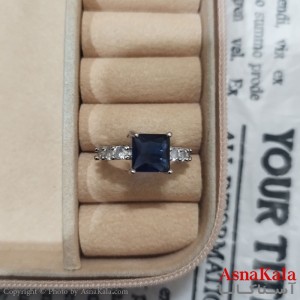 انگشتر زنانه نگیندار فری سایز رنگ نقره ای کد ANG191450W