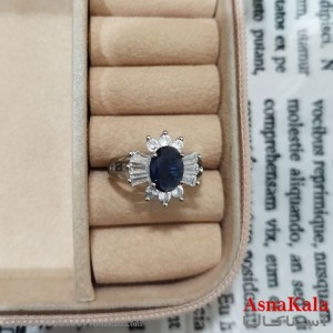 انگشتر زنانه نگیندار فری سایز رنگ نقره ای کد ANG191451W