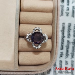 انگشتر زنانه نگیندار فری سایز رنگ نقره ای کد ANG191458W