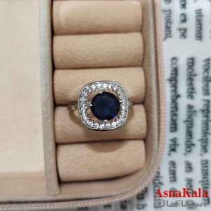 انگشتر زنانه نگیندار فری سایز رنگ نقره ای کد ANG191461W