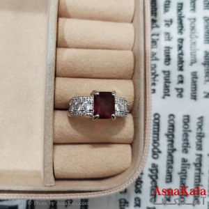 انگشتر زنانه نگیندار فری سایز رنگ نقره ای کد ANG191470W