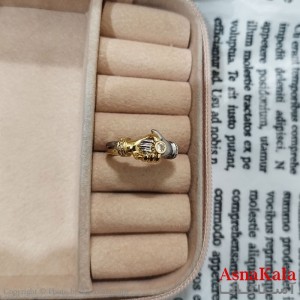 انگشتر زنانه نگیندار دوتیکه