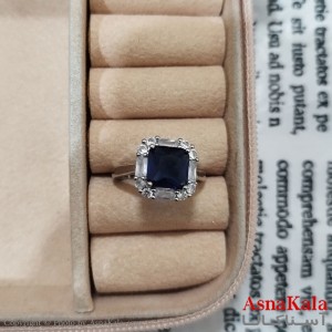 انگشتر زنانه نگیندار فری سایز رنگ نقره ای کد ANG191487W