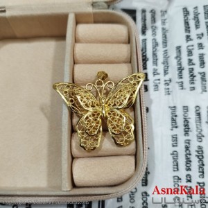 آویز رخ، شمایل، مریمی برنجی زنانه طلایی  کد GNB162593W