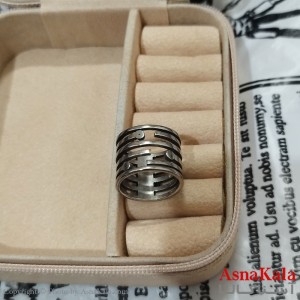 انگشتر زنانه استیل رنگ نقره ای کد ANG191517W