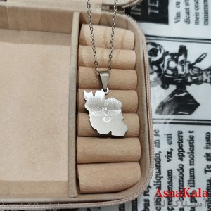 گردنبند دخترانه ایران استیل نقره ای کد GNB162600W
