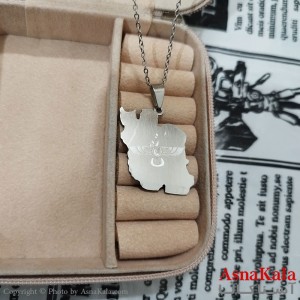 گردنبند ایران و فروهر استیل نقره ای کد GNB162604W