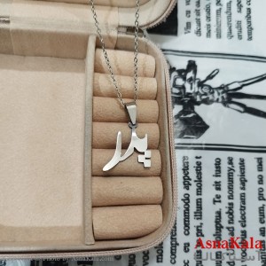 گردنبند پدر استیل نقره ای کد GNB162613W