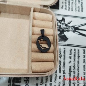 گردنبند ایران استیل مشکی کد GNB162623W
