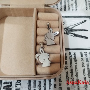 گردنبند ست دونفره استیل نقره ای کد GNB162630W