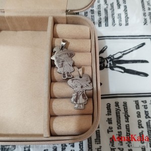 گردنبند ست دونفره استیل نقره ای کد GNB162634W