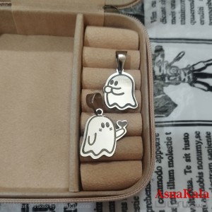 گردنبند ست دونفره استیل نقره ای کد GNB162638W