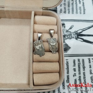 گردنبند ست دونفره استیل نقره ای کد GNB162645W