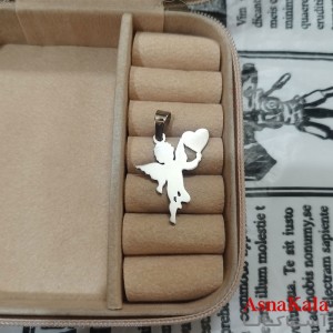 گردنبند فرشته استیل نقره ای کد GNB162646W