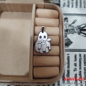 گردنبند استیل نقره ای کد GNB162648W