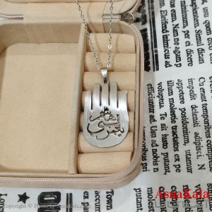 گردنبند مردانه استیل مدل یا قمربنی هاشم کد GNB162657W