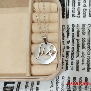 گردنبند مردانه استیل مدل خدا کد GNB162659W