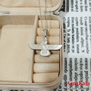 گردنبند مردانه استیل مدل فروهر کد GNB162664W