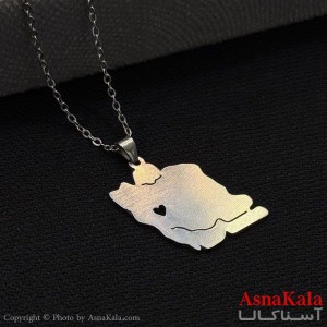 گردنبند ایران استیل نقره ای کد GNB162666W