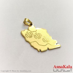 آویز استیل زنانه و مردانه ایران  رنگ ثابت طلایی کد GNB162668W