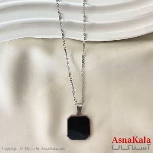 گردنبند اسپورت  استیل مدل مربع عشق کد GNB162669W