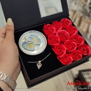 گردنبندعشق دخترانه استیل 316 با مروارید اصل کد GNB162713W