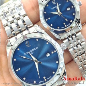 ساعت مچی ست دونفره مردانه و زنانه رومانسون بنداستیل  رنگ ثابت وضدآب کد WTCH11559W
