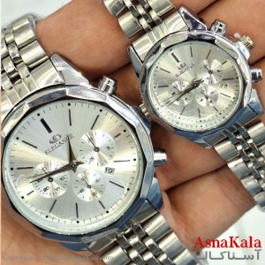 ساعت مچی اسپورت الگانس بند استیل ضد اب واشر دار  موتور کوارتز و دارای روزشمار و دارای کارت گارانتی کد WTCH11565W