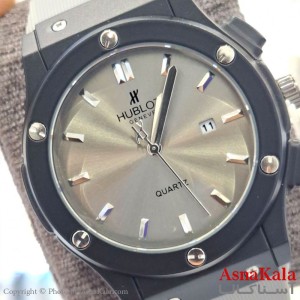 ساعت مچی  هابلوت بند چرمی و رابر آبکاری قاب شرکتی کد WTCH11581W