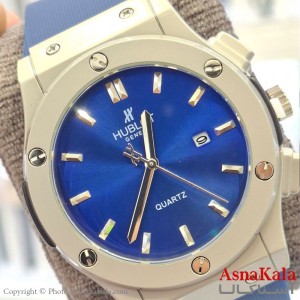 ساعت مچی  هابلوت بند چرمی و رابر آبکاری قاب شرکتی کد WTCH11582W