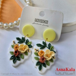 گوشواره استیل  فانتزی دخترانه مدل گل کد GSH15121761W