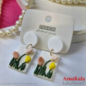 گوشواره استیل  فانتزی دخترانه مدل گل کد GSH15121765W
