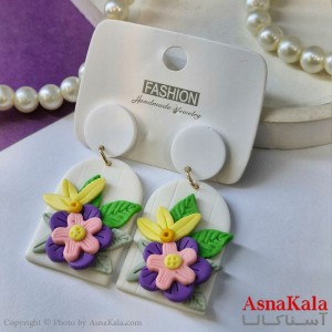 گوشواره استیل  فانتزی دخترانه مدل گل کد GSH15121767W