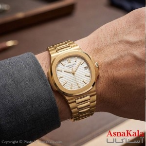 ساعت مردانه استیل پتک فلیب موتور کوارتز، صفحه یونانی، دارای قفل مخفی کد WTCH111635W