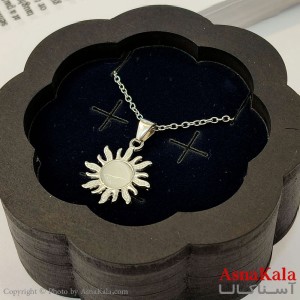 گردنبند زنانه استیل مدل خورشید کد GNB162766W -آسناکالا