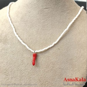 گردنبند زنانه استیل مدل  فلفل کد GNB162772W -آسناکالا