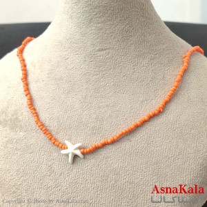 گردنبند زنانه استیل مدل  ستاره کد GNB162778W -آسناکالا