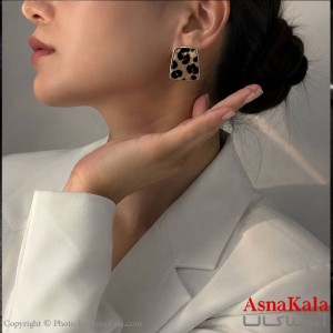 گوشواره استیل  فانتزی پلنگی دخترانه  کد GSH15121793W