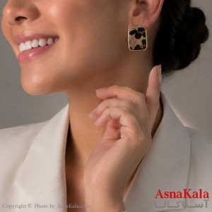 گوشواره استیل  فانتزی پلنگی دخترانه  کد GSH15121796W