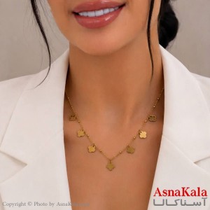 گردنبند زنانه استیل مدل ونکلیف کد GNB162822W -آسناکالا
