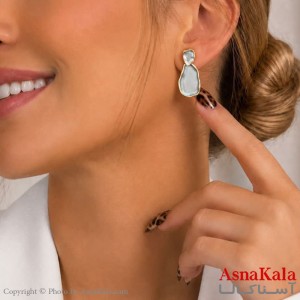 گوشواره میناکاری فشن رنگ طلایی کد GSH15121821W