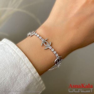 دستبند زنانه پینترستی استیل 316 مدل  جواهری کد DSB181966W