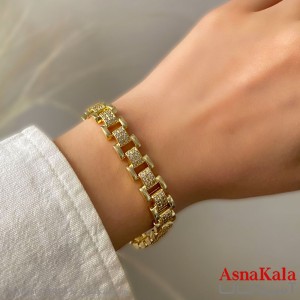 دستبند زنانه پینترستی استیل 316 مدل  جواهری کد DSB181975W