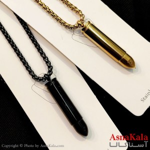 گردنبند مردانه طرح فشنگ کد GNB162833W