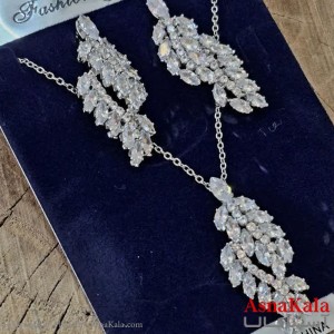 سرویس جواهری زنانه طرح مجلسی آبکاری رادیوم  کد NIM141324W