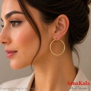 گوشواره دایره زنانه استیل 316  کد GSH15121850W